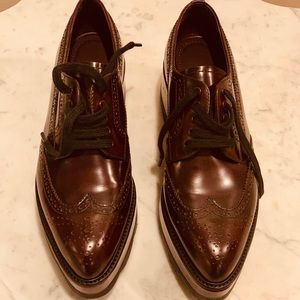 Prada Burgundy Oxfords